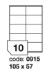 Samolep.etikety 105x57mm b�l� matn� 10 ks/ A4