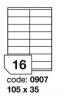 Samolep.etikety 105x35mm b�l� matn� 16 ks/ A4