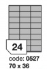 Samolep.etikety 70x36mm b�l� matn� 24 ks/ A4