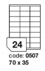 Samolep.etikety 70x35mm b�l� matn� 24 ks/ A4