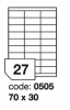 Samolep.etikety 70x30mm b�l� matn� 27 ks/ A4