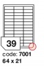 Samolep.etikety 64x21mm b�l� matn� 39 ks/ A4