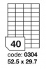 Samolep.etikety 52,5x29,7mm b�l� matn� 40 ks/ A4