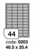 Samolep.etikety 48,5x25,4mm b�l� matn� 44 ks(40ks)/ A4