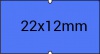 Cenov� etikety Cola-Ply 22x12 / 1250ks modr�
