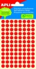 APLI -Signaln� Etikety kulat� �erven� 8mm/ 288ks