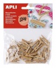 Mini kol��ky 2,5cm, d�ev�n�, p��rodn�, APLI/ 45ks